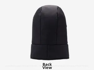 Detailed back view of a black windproof winter balaclava mask for cold protection