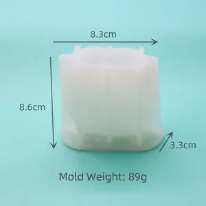 Shell folding fan silicone mold for DIY candles and aromatherapy with size 8.3x8.6x3.3cm
