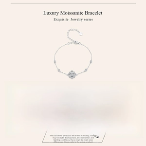 Detail specifications of S925 silver Moissanite bracelet showing 16cm plus 5cm length
