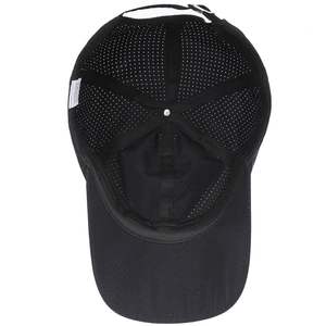 Schwarze atmungsaktive Mesh-Baseballkappe für Herren mit Schweißband für Sonnenschutz im Freien
