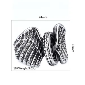 Detail of vintage biker ring showing wheel tread design and 24mm by 18mm dimensions