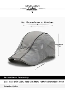 Detail view of light grey mesh cap showing breathable sport fabric and dimensions