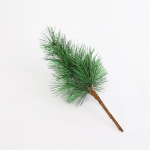Miniature green PVC pine needle Christmas tree branch for festive tabletop decoration