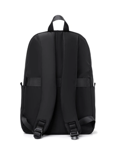 Ergonomic black business laptop backpack with padded shoulder straps and back support