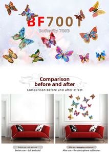 Detail view of model Butterfly 7003 3D PVC waterproof butterfly wall stickers for home decor
