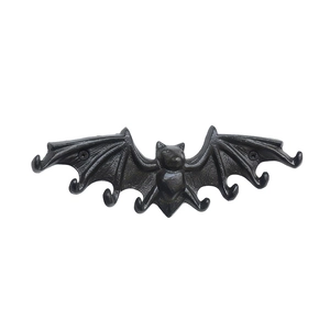 Colgador de pared vintage de hierro fundido con diseño de murciélago para llaves