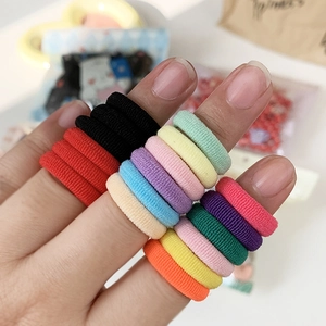 Colorful high elasticity mini hair bands set for children in various vibrant colors