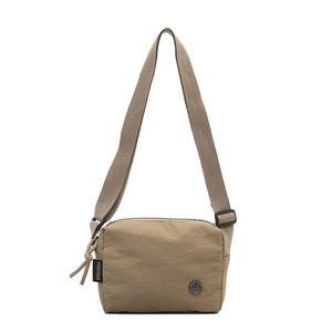 Borsa a tracolla quadrata in nylon kaki impermeabile con cinturino in tessuto