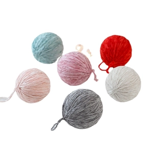 Set of 6cm colorful wool felt Christmas balls for DIY tree decoration and crafts