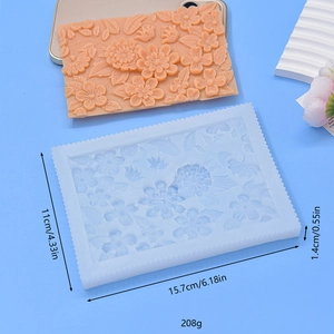 Silicone flower mold for DIY fondant and chocolate with detailed chrysanthemum rose patterns