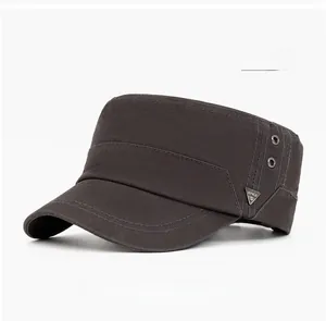 Detail of dark gray cotton army cap with metal ventilation holes and STYLE S logo plaque