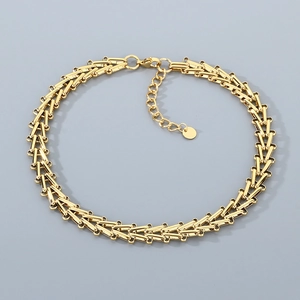 Detailed close-up of 12mm golden geometric box chain necklace with adjustable lobster clasp