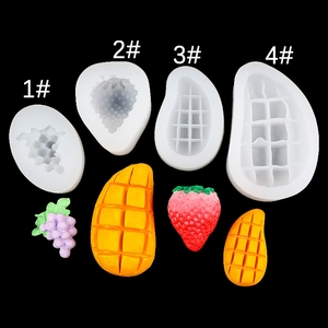 Fruit Shape Silicone Mold Mango Strawberry Grape For Cake Decoration Chocolate Baking Resin Craft DIY Handmade Tools
