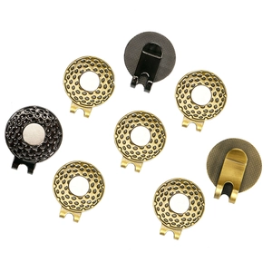 Magnetic Golf Hat Clip Ball Marker Zinc Alloy Round Pattern Portable Sports Accessory For Golfer Training Gift