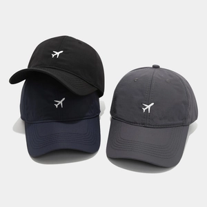 Casquette de baseball respirante à séchage rapide avec broderie d'avion en trois coloris