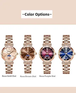 Comparaison détaillée de quatre montres luxe pour femmes avec bracelets en or rose et cadrans
