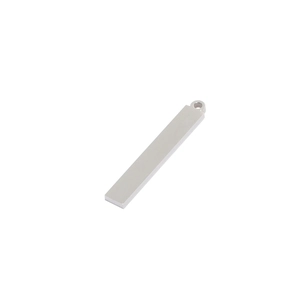 Polished silver square pillar pendant in stainless steel with a sturdy jump ring