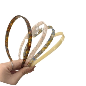 Serre-tête haut de gamme en acétate avec motifs écaille et marbre, design antidérapant