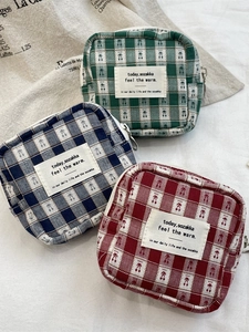 Cute cherry pattern large capacity storage bag for makeup and stationery in three colors