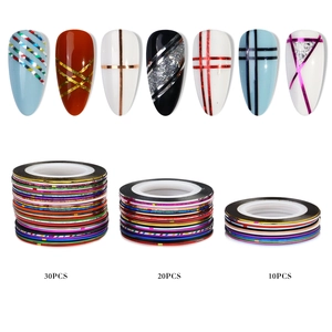 Metallic Nail Striping Tape Set Self-Adhesive Multicolor Laser Line DIY Nail Art Decoration For Women Manicure Decals