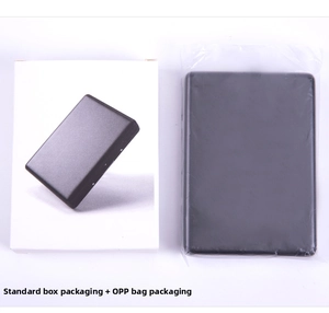 Aluminum cigarette case with white retail paper box and transparent OPP protective bag packaging