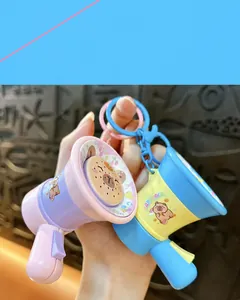 Detail of Capybara voice recorder megaphone keychain for stress relief
