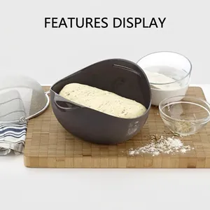 Multifunctional silicone bread maker and fish steamer bowl for kneading and baking