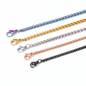 Box Chain Necklace Stainless Steel Link Necklaces With Lobster Clasp Fashion Jewelry For Men Women