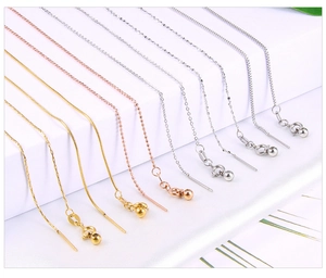 Adjustable stainless steel jewelry chains in gold and silver for DIY necklace making
