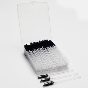 Disposable Eyelash Brushes Mascara Wands Eyebrow Comb Glitter Crystal Plastic Handle Portable Makeup Tool For Extensions