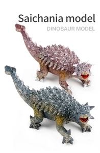 Modelos detallados de dinosaurio Saichania con escamas, espinas y colas de maza