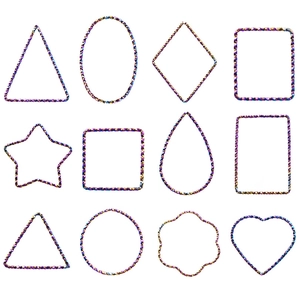 12-piece geometric 304 stainless steel pendants set for DIY necklaces in 18k gold finish