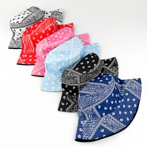 Bob Unisexe à Imprimé Paisley Chapeau de Soleil en Polyester Pliable Vintage Streetwear Été Plein Air Mode pour Adultes