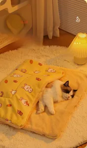 Coperta spessa in flanella per animali con motivi di conigli per cani e piccoli gatti