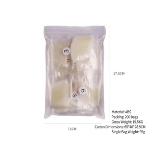 Extra long XXL French C-curve coffin nail tips in milky white translucent ABS material
