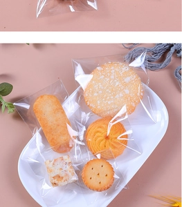 Transparent self-adhesive packaging bags for cookies and cranberry biscuits