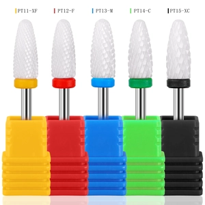 Lot de 5 embouts de ponceuse à ongles en céramique avec grains de fin à extra épais