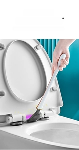 Brosse de toilette plate en silicone nettoyant les rainures et fentes profondes