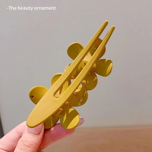 Ginger yellow floral large hair claw clip for elegant updo hairstyles for women