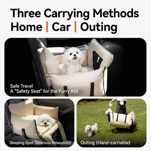 Vielseitiger 2-in-1 Haustier-Autositz und tragbare Tragetasche für kleine Hunde