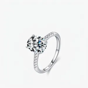 925 Sterling Silver Ring Oval Sparkling Zircon Engagement Wedding Jewelry For Women Luxury Elegant High End