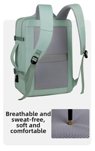 Lightweight travel backpack for women, large capacity business casual daypack, breathable.