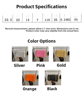 Detailed size chart and color options for stylish quilted chain shoulder bag with dimensions
