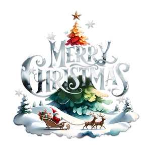 Christmas tree and reindeer static window stickers for festive holiday glass decoration