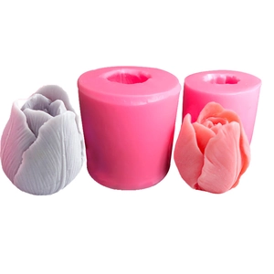 3D tulip flower silicone mold for fondant and chocolate DIY cake decorating craft