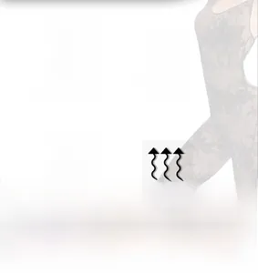 Detail showing seamless tie-dye yoga jumpsuit with butt-lifting and high elasticity features
