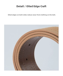 Détail macro de la finition lisse des bords sur une large ceinture en cuir pour femmes