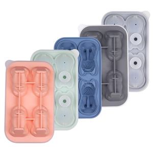 French Bulldog silicone ice cube molds in five colors with FDA and BPA free certifications