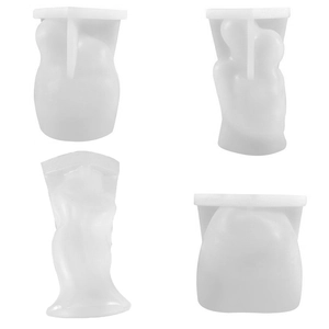 Artistic 3D female torso silicone molds for DIY scented candles and abstract sculptures