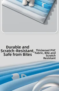 Close-up of thick PVC woven fabric showing wear-resistant and bite-proof pet cooling mat